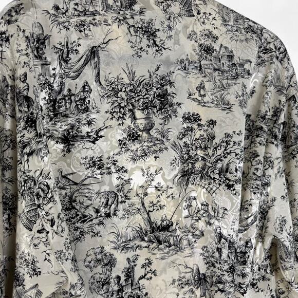 Vintage Victoria’s Secret Toile Satin Robe Gold Label‎ Size P / S Regency Glam - Picture 8 of 8